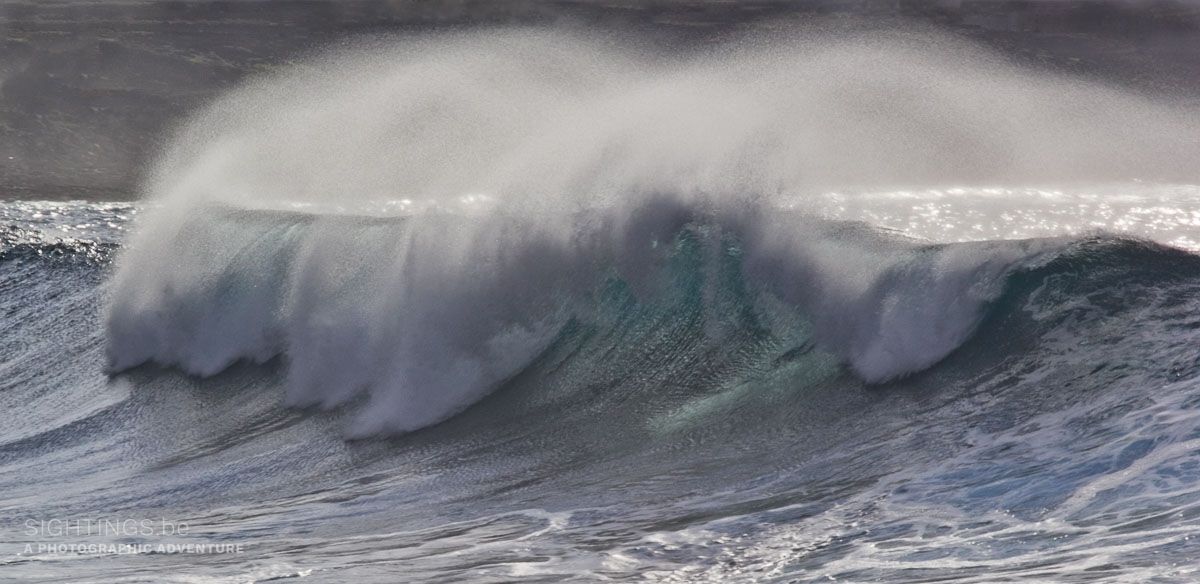 Atlantic waves near La Santa
